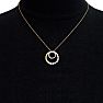 2 Carat Diamond Circle Necklace In 14 Karat Yellow Gold, 18 Inches Image-6