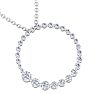 1 Carat Diamond Circle Necklace In 14 Karat White Gold, 18 Inches Image-4