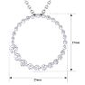 1 Carat Diamond Circle Necklace In 14 Karat White Gold, 18 Inches Image-5