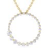 1 Carat Diamond Circle Necklace In 14 Karat Yellow Gold, 18 Inches Image-1