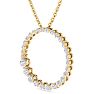 1 Carat Diamond Circle Necklace In 14 Karat Yellow Gold, 18 Inches Image-2