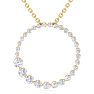 2 Carat Diamond Circle Necklace In 14 Karat Yellow Gold, 18 Inches Image-1