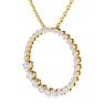 2 Carat Diamond Circle Necklace In 14 Karat Yellow Gold, 18 Inches Image-2