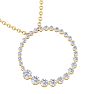 2 Carat Diamond Circle Necklace In 14 Karat Yellow Gold, 18 Inches Image-4