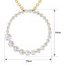 2 Carat Diamond Circle Necklace In 14 Karat Yellow Gold, 18 Inches Image-5