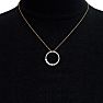 2 Carat Diamond Circle Necklace In 14 Karat Yellow Gold, 18 Inches Image-6
