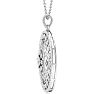 1 Carat Diamond Circle Statement Necklace In 14 Karat White Gold, 18 Inches Image-3
