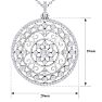 1 Carat Diamond Circle Statement Necklace In 14 Karat White Gold, 18 Inches Image-5