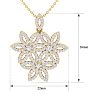 1 Carat Diamond Flower Statement Necklace In 14 Karat Yellow Gold, 18 Inches Image-5