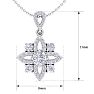 1 1/4 Carat Diamond Flower Statement Necklace In 14 Karat White Gold, 18 Inches Image-5