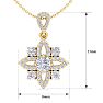 1 1/4 Carat Diamond Flower Statement Necklace In 14 Karat Yellow Gold, 18 Inches Image-5