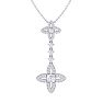 2 Carat Diamond Chandelier Necklace In 14 Karat White Gold, 18 Inches Image-1