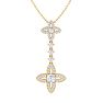 2 Carat Diamond Chandelier Necklace In 14 Karat Yellow Gold, 18 Inches Image-1