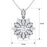 1 1/4 Carat Diamond Snowflake Statement Necklace In 14 Karat White Gold, 18 Inches Image-5