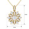 1 1/4 Carat Diamond Snowflake Statement Necklace In 14 Karat Yellow Gold, 18 Inches Image-5