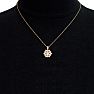 1 1/4 Carat Diamond Snowflake Statement Necklace In 14 Karat Yellow Gold, 18 Inches Image-6