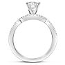 1 1/2 Carat Pear Shape Lab Grown Diamond Bridal Set In 14K White Gold Image-3
