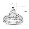 1 1/2 Carat Pear Shape Lab Grown Diamond Bridal Set In 14K White Gold Image-5