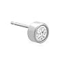 1/3 Carat Bezel Set Lab Grown Diamond Stud Earrings In 14 Karat White Gold Image-3