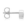 1/3 Carat Bezel Set Lab Grown Diamond Stud Earrings In 14 Karat White Gold Image-4