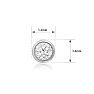1/3 Carat Bezel Set Lab Grown Diamond Stud Earrings In 14 Karat White Gold Image-5