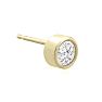 1/3 Carat Bezel Set Lab Grown Diamond Stud Earrings In 14 Karat Yellow Gold
 Image-3