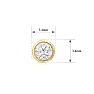 1/3 Carat Bezel Set Lab Grown Diamond Stud Earrings In 14 Karat Yellow Gold
 Image-5