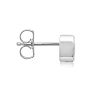 3/4 Carat Bezel Set Lab Grown Diamond Stud Earrings In 14 Karat White Gold Image-4