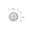 3/4 Carat Bezel Set Lab Grown Diamond Stud Earrings In 14 Karat White Gold Image-5