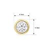 3/4 Carat Bezel Set Lab Grown Diamond Stud Earrings In 14 Karat Yellow Gold Image-5