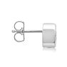 1 1/2 Carat Bezel Set Lab Grown Diamond Stud Earrings In 14 Karat White Gold Image-4