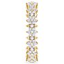 1 Carat Flower Shape Diamond Eternity Ring In 14K Yellow Gold, Ring Size 8 Image-4