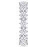 1 Carat Flower Shape Lab Grown Diamond Eternity Ring In 14K White Gold, Ring Size 5 Image-4