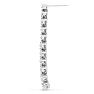 Diamond Drop Earrings: 3 Carat Diamond Drop Earrings In 14K White Gold, 2 Inches Image-4