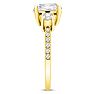 1 1/5 Carat Three Diamond Plus Engagement Ring In 14K Yellow Gold Image-4