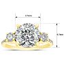 1 1/5 Carat Three Diamond Plus Engagement Ring In 14K Yellow Gold Image-5