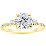 2 1/3 Carat Three Diamond Plus Engagement Ring In 14K Yellow Gold Image-1