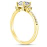 2 1/3 Carat Three Diamond Plus Engagement Ring In 14K Yellow Gold Image-2