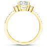 2 1/3 Carat Three Diamond Plus Engagement Ring In 14K Yellow Gold Image-3