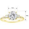 2 1/3 Carat Three Diamond Plus Engagement Ring In 14K Yellow Gold Image-5