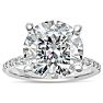 3 1/2 Carat Lab Grown Diamond Hidden Halo Engagement Ring In 18K White Gold Image-1