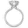3 1/2 Carat Lab Grown Diamond Hidden Halo Engagement Ring In 18K White Gold Image-3