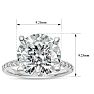 3 1/2 Carat Lab Grown Diamond Hidden Halo Engagement Ring In 18K White Gold Image-5