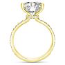 3 1/2 Carat Lab Grown Diamond Hidden Halo Engagement Ring In 14K Yellow Gold Image-3