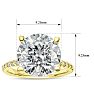3 1/2 Carat Lab Grown Diamond Hidden Halo Engagement Ring In 14K Yellow Gold Image-5