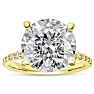 3 1/2 Carat Lab Grown Diamond Hidden Halo Engagement Ring In 18K Yellow Gold Image-1