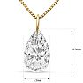 1 Carat Pear Shape Lab Grown Diamond Solitaire Necklace In 14K Yellow Gold Image-5