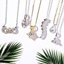 1 Carat Pear Shape Lab Grown Diamond Solitaire Necklace In 14K Yellow Gold Image-7