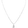 1 1/2 Carat Pear Shape Lab Grown Diamond Solitaire Necklace In 14K White Gold Image-2