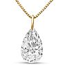 2 Carat Pear Shape Lab Grown Diamond Solitaire Necklace In 14K Yellow Gold Image-1